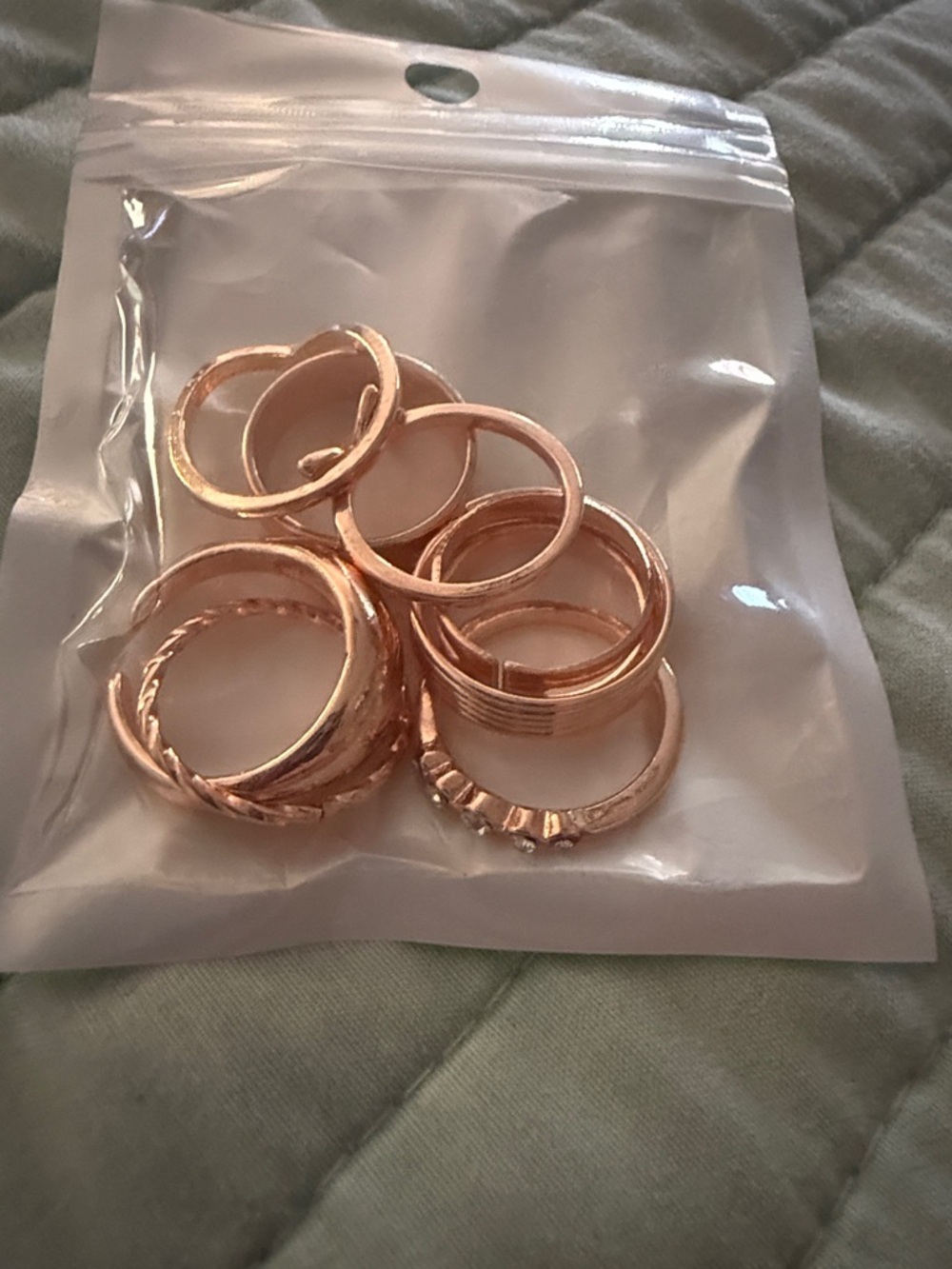 Stackable Rose Gold Ring Set for Women